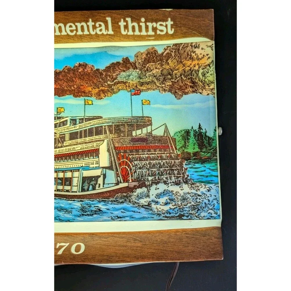 Wiedemann Beer Riverboat Lighted Sign 